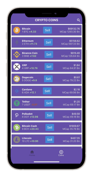 A React Native App That Tracks Coin Prices